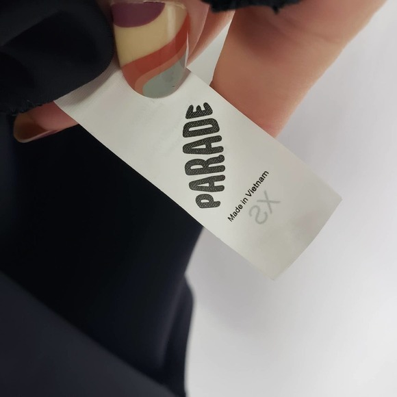 Parade Sleeveless Bodysuit‎ XS Black Thong Scoop Neck Tank - Picture 9 of 10